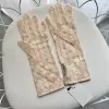 Designer gloves Chic monogram embroidered lace gloves Sunblock cycling mittens Ladies Long Net Luxury brand glove gift set