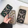 Cell Phone Cases Luxurious Black Gold Snake Phone Case for IPhone 7 8 Plus 15 14 13 12 11 Pro Max Mini X XR Unique Dragon Shockproof Back CoverL240105