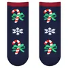 12 par damskich skarpet na świąteczny wzór bawełniany w skarpetkach Śliczne zimowe wysokiej jakości skarpetki żeńskie Skarpetka kostki 240108