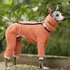 Vestuário para cães Casaco de corpo inteiro Jaqueta de inverno Espessamento à prova de vento Stretchy Shedding Suéter aconchegante para clima frio