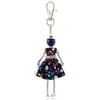 Nyckelringar Kvinnor Key Chain Charm Fashion Car Keychain Bag Pendant Tyg kjol Party Gift Jewelry Christmas Wholesale