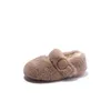 2024 Autumn Winter Children Shoes Girls Fur Flats Casual Shoes Warm Moccasins Kids Bomullsskor Skor för flicka Storlek 21-36 240108