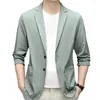 Herenpakken 2024 Lente Heren Blazer Jas Hoge Kwaliteit Dunne Stijl Business Casual Slim Fit Pak Jas Bruiloft voor Mannen Maat 4XL