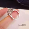 Designer Ring Cluster Rings 14K White Gold Mosan Diamond D Color VVS1 Women's Wedding/Engagement/Anniversary/Birthday/Party/Valentine's Gift