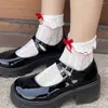 Women Socks Sweet Cute Girls JK Lolita Japanese Velvet Bow Ruffle Hollow Out Sexy Lace Mesh Thin Low Cut Ankle