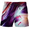 Shorts pour hommes Europe et États-Unis Plage 3D imprimé géométrique couleur figure mode sport décontracté natation tendance court