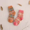 5 Paren/partij Dames Herfst Winter Warme Sokken Klassiekers Klavertje Vier Hart Patroon Casual Dikkere Effen Wol Tegen Koude Sox 240108