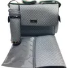 디자이너 기저귀 가방 방수 엄마 백 3 세트 기저귀 가방 베이비 베이비 지퍼 브라운 격자 무늬 프린트 A42