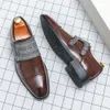 Herren-Abendkleid, gesellschaftliche Loafer-Schnalle, Mönchsriemen, lässig, geschäftlich, Hochzeit, für Herren, Gentleman, modische Derby-Schuhe