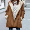 Trenchs pour femmes Manteaux pour femmes Vêtements d'extérieur pour dames Veste d'hiver Streetwear élégant capuche à simple boutonnage