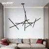 Pendant Lamps Post-modern Creative Chandelier Nordic Personality Living Room Dining Lamp Designer Study Branch Modeling