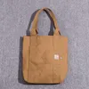 Grand sac à bandoulière imperméable à poche ouverte, sac khart tot, sac à déjeuner en toile, sac portable tendance