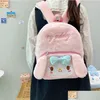Backpacks Ins Moda Kawaii Melody Kuromi P Backpack Girl Garota fofa Bolsa de acessórios suaves Big Capacity Girls Aniversário Diretor Droga