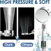 Hochdruck-Handbrause für Badezimmer, wassersparender Duschkopf, unter Druck stehendes, verstellbares Spray, LED-Digitaltemperaturanzeige 240108