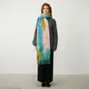 Sjaals Zweeds designermerk 2024 Tie-dye onregelmatige imitatie kasjmier franje sjaal dames winter zachte persoonlijkheid