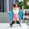 Witte Baard Dwerg Sculptuur Fun Tuin Elf Ornament Hars Gnome Standbeeld Patio Decoratie Outdoor Ambachten 240108