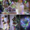 1 pièce, 6 m/200 LED, guirlande lumineuse LED pétard, 8 modes de scintillement, télécommande USB avec minuterie, guirlande lumineuse étoilée étanche, pour la décoration d'arbre de Noël.