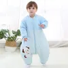Baby ner sovsäckar vinter pyjamas tjock varm fodrad långärmad sömnsäckar spädbarn bärbar sängkläder filt barn hemkläder 240108