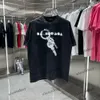 xinxinbuy 2024 Men designer tee t shirt förstört nyckel bokstav tryck paris kvinnor svart röd gul blå xs-xl