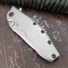 Messer HUAAO 0562TI Jagd Flipper Messer Taktische Selbstverteidigung Klapp D2 Stonewashed Plain Klinge Messer Titan Griffe EDC