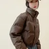 Women's Trench Coats Short Padded Down Jacket Stand-up Collar Thermal Fashion Bread Coat Small