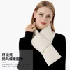 Écharpes épaisses et chaudes en coton rembourré, écharpe d'hiver pour femmes coréennes, bref solide, bavoir de rue, faux col, couleur, vente en gros