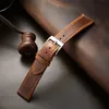 Handmade Retro Leather Watch Strap 18mm 19mm 20mm21mm 22mm Watchband Wristband Accessories for Brand 240106