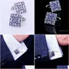 CUFF LINKS KFLK JEINDY SHIRT Modna Mankiet dla mężczyzn Link marki guziki hurtowe Niebieskie wysokiej jakości luksusowe ślub goście 23022 dhtpl