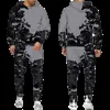 Primavera outono camuflagem hoodie/calças/terno masculino feminino casual com capuz pulôver conjunto de treino 2 peças roupas esportivas 240108