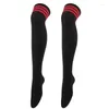 Women Socks Thigh High Stockings Lolita Striped Funny Christmas Sexy Long Cute Over Knee For Girls