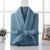 100% algodão longo grosso absorvente terry banho robe quimono masculino leve waffle toalha roupão sleepwear feminino roupão 240108
