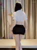 Work Dresses Lingerie Fashion Befree Sexy Tight Strap Mature Charm Elegant Gentle Wrapped Hip Skirt OL Uniform Secretary Set FAGP