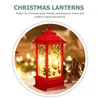 Titulares de vela 2 Lanterna de Natal Decorativa LED Lâmpada Mesa Santa Pendurada Lanternas Flameless Xmas Indoor Outdoor