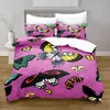 Ensembles de literie Belle housse de couette papillon coloré Kawaii couette animale mignonne avec taie d'oreiller pour filles enfants couette