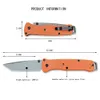 Knife Bailout 537 Couteau pliant de poche BM EDC survie Flipper lame couteau Camping outil tactique Nylon vague fibre poignée couteau de chasse