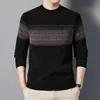 남자 스웨터 겨울 풀오버 둥근 목 플러시 니트 스웨터와 함께 캐주얼 한 두꺼운 따뜻함
