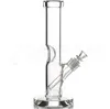 Crystal Base 12 Inches Glass Water Pipe Ice Rack Tobacco Pipe 7mm Thick Wholesale Hookah Smoking Pipe Straight Tube Glass Water