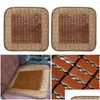 Autostoelhoezen Ers 2Pack Houten Er Mas/Back Cooling Mat Kantoorkussenbenodigdheden Drop Delivery Auto's Motoren Interieur Acces Otxma