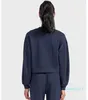 LL SoftStream Lough Yoga Suit Women's Running Fiess Hoodie Autumn and Winter Long Sleeved Toppants Setction Set من قطعتين