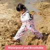 허니 킹 어린이 방수 레인 바지 베이비 점프 슈트 소년 여자 바지 바지 패션 어린이 바지에 해변 모래 방아쇠 바지 240108