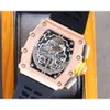 R I C H A RMENS WATCH SUPERCLONE AAA Mechanical Milles Watches RM 011 11-03 01GU CHRONOGARPH GMT HEARTON DAIL WRSITWATCHES ANTI SCRATCH SPERR SURROR G6C0