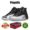 With Box Cherry 12 12s mens basketball shoes Brilliant Orange Taxi Muslin Stealth Playoffs Royalty Flu Game Field Purple men trainers sneakers shoe