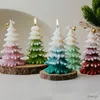 Candles Christmas Tree Shaped Candle Handmade Fragrance Candle Cedar Xmas Party Home Table Decoration Atmosphere Supplies 9.4cm