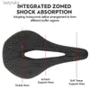 Cykel sadlar cykel 3D Tryckt sadel Ultralight Carbon Fiber Road Mountain Bike Seat Cushion Hollow Bekväm 3D MTB SADDLE SEATL240108