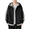 Men's Jackets Hooded Tops Autumn And Winter Trend Simple Casual For Middle-aged Young People