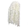 Dekorativa blommor 10st konstgjorda Wisteria Vine Garland Tower Hanging Rope Flower For Home Garden Wedding Party Small Grapevine Wreath