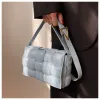 Designer tecido sacos câmera ombro crossbody saco de couro aleta corpo cruz A-12 bolsa mulheres carteira bolsa patchwork cor 240215