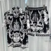 Męska zwykła koszula z krótkim rękawem designerka koszulka jedwabne koszule 3D wydrukowane guziki płaszcz hawajskie szorty 2 -częściowe