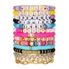 Bracelets de charme Bijoux Taylor Swift Fan Coloré Bracelet en argile douce Nom anglais Bracelet Ensemble Femme P7XC