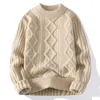 Men's Sweaters Winter Thickened Round Neck Knit Sweater Bottoming Shirt Thick Wool Warm Men